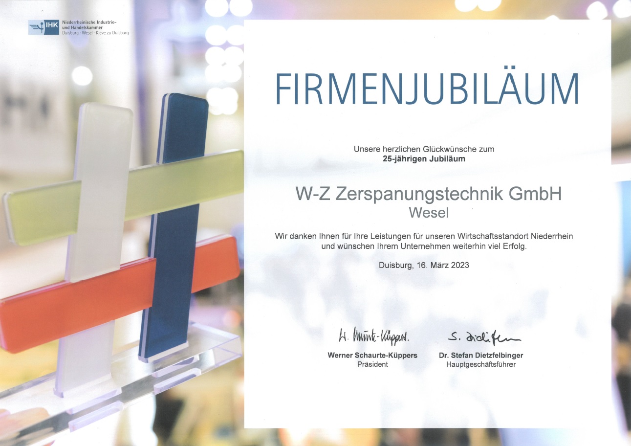 25 Jahre WZ GmbH